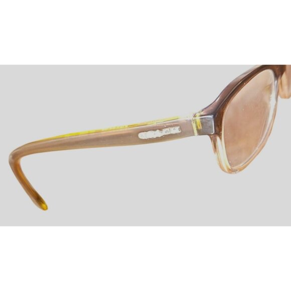 FRAMES ONLY Coach Eyeglasses HC6089 T Olive Brown Gradient Rectangular 51-16-135 - Picture 7 of 10